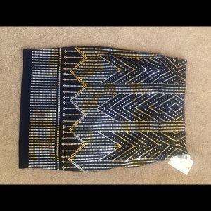 LuLaRoe metallic inspired pencil skirt L